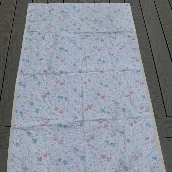 Handmade Cross Stitch Baby Crib Quilt “Owl & Friends “ by Jack Dempsey Completed - Picture 3 of 7